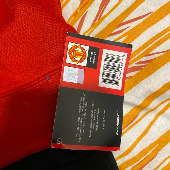 NWT Manchester United Warm-Up/Training Hoodie - Black/Red - Size “Men’s” XL - Picture 4 of 7